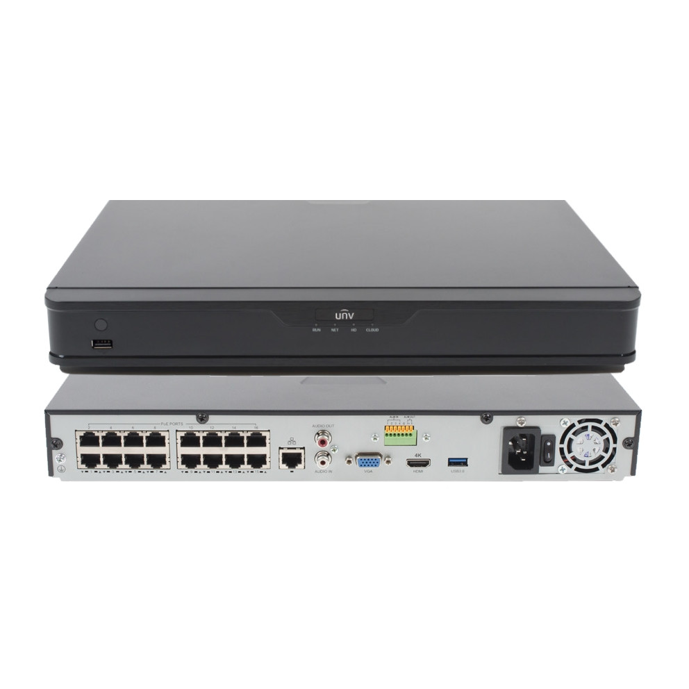 NVR302-16S2-P16S 2HDD 16-PoE 1U Network Video Recorder