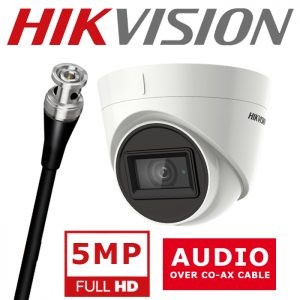 DS-2CE78H0T-IT3FS 5 MP Audio Fixed Turret Camera