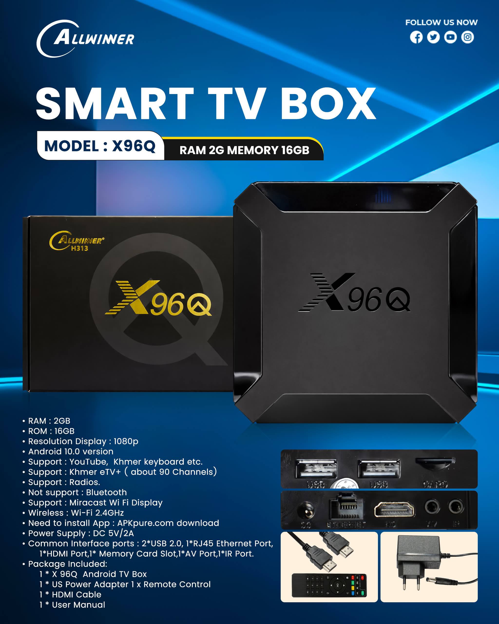 SMART TV BOX X95Q RAM 2G MEMORY 16GB