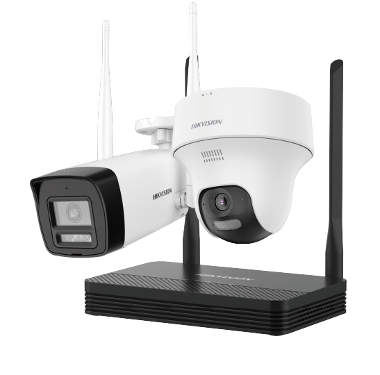 NKS422W02H 2MP H.265 One Bullet + One Turret WiFi NVS Kit