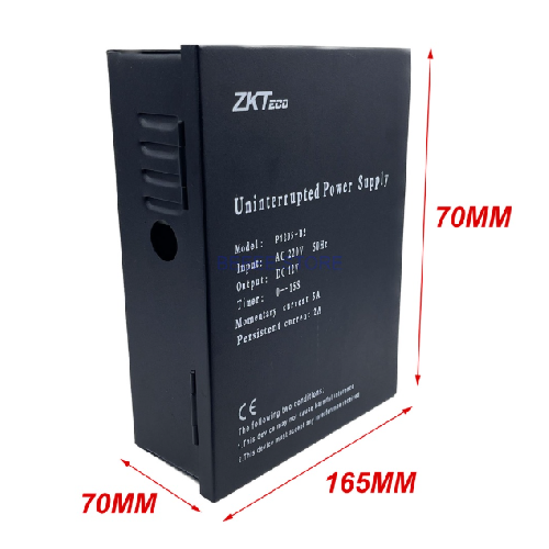 P1205-B2 ZKTeco Metal Box DC 12V 5A Uninterrupted Power Supply