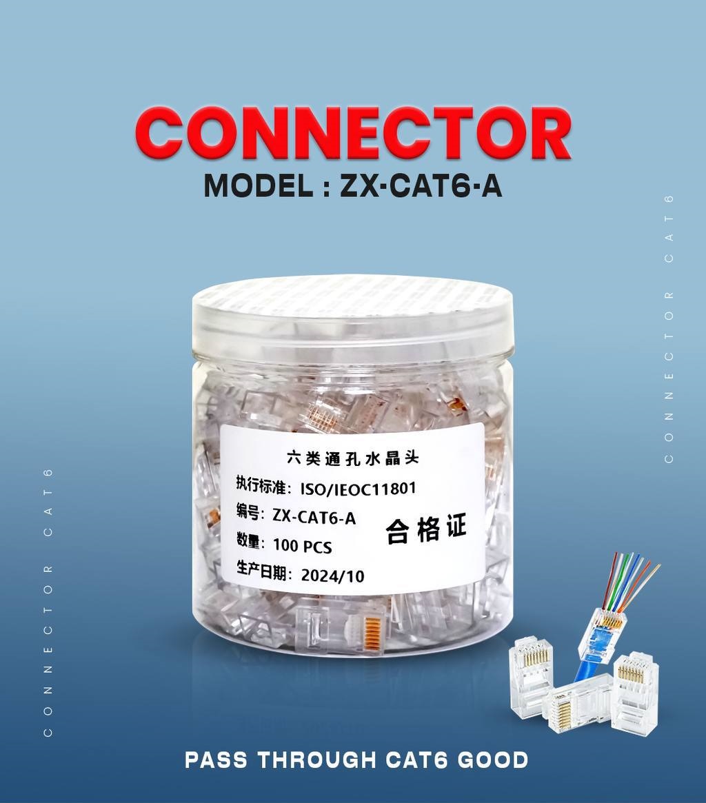 ZX-CATE6-A NETWORK CONNECTER AMP RJ45 CAT6-A 100/BOX GOOD